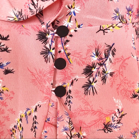 TOPSHOP Off Duty Pink Ruffle Tea Dress - Picture 8 of 8